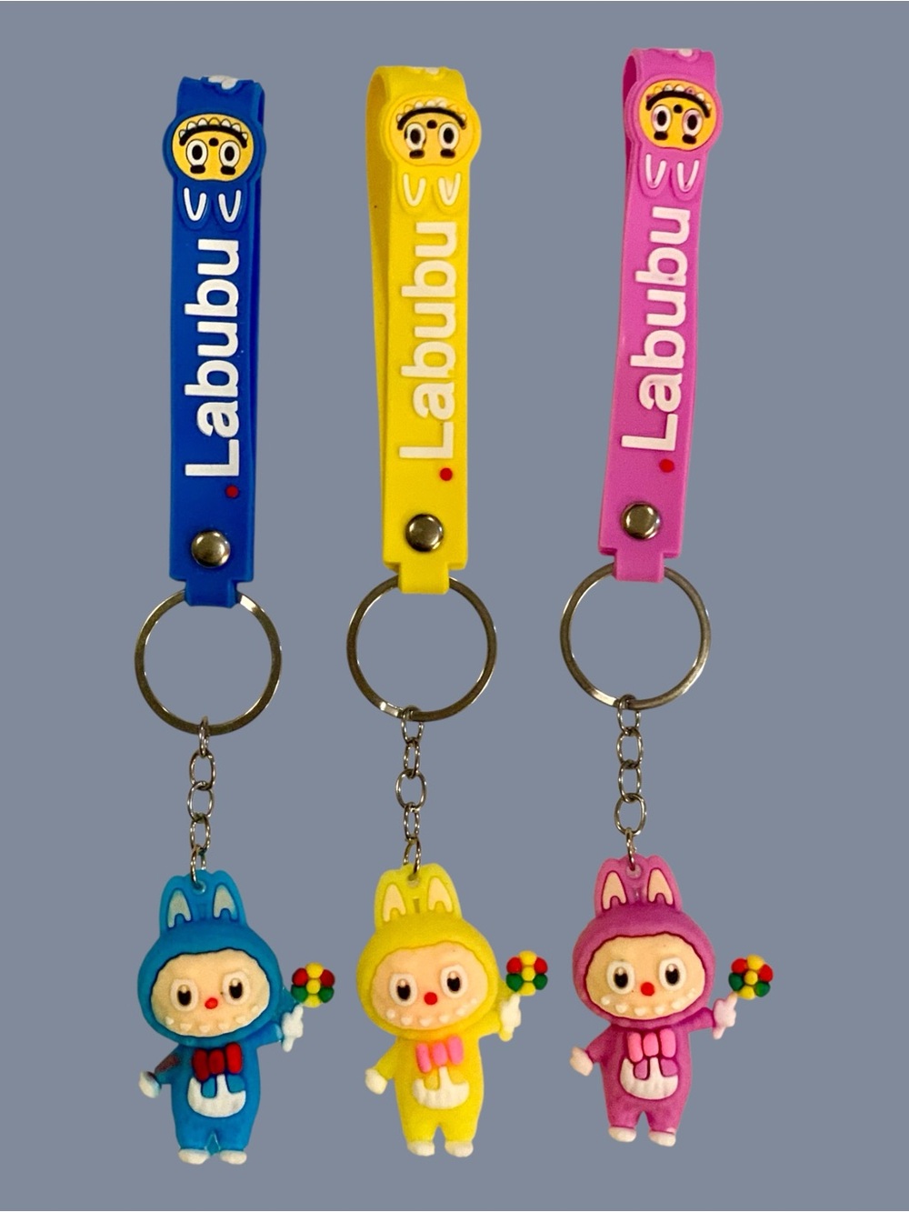 Lot of 3 Labubu Keychain for Kids & Adults